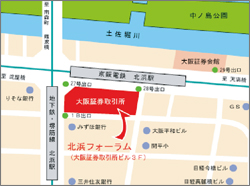 北浜フォーラム大阪証券取引ビル　地図